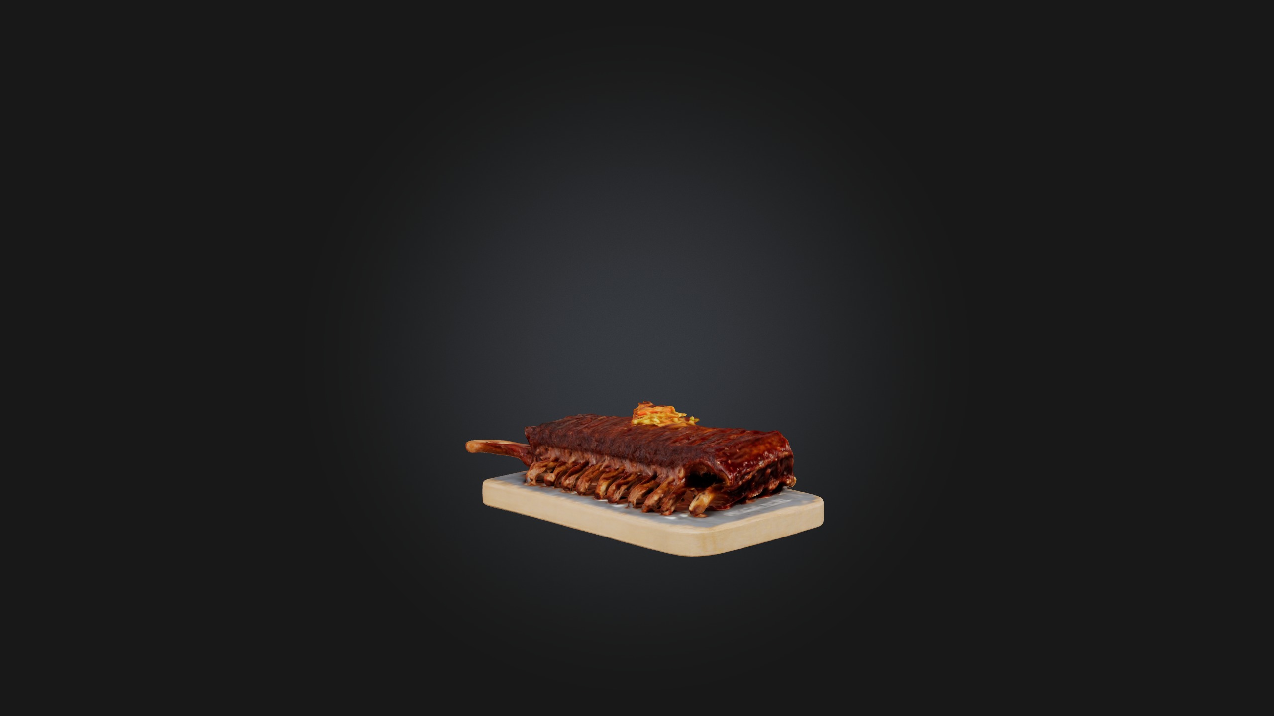 Spare Ribs Model Low-poly 3D model_7