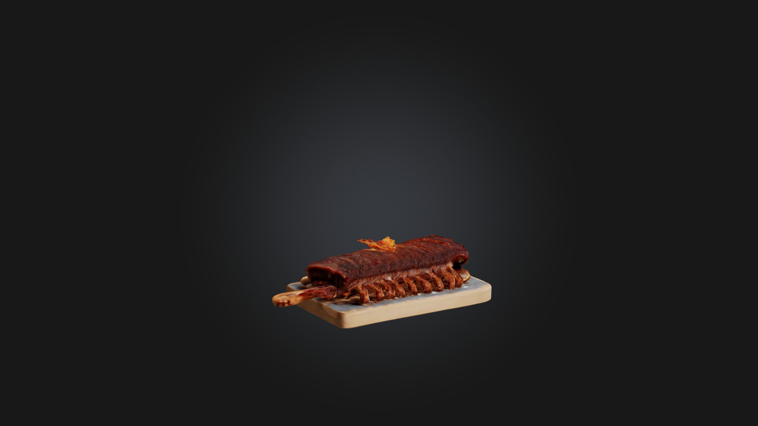 Spare Ribs Model Low-poly 3D model_8