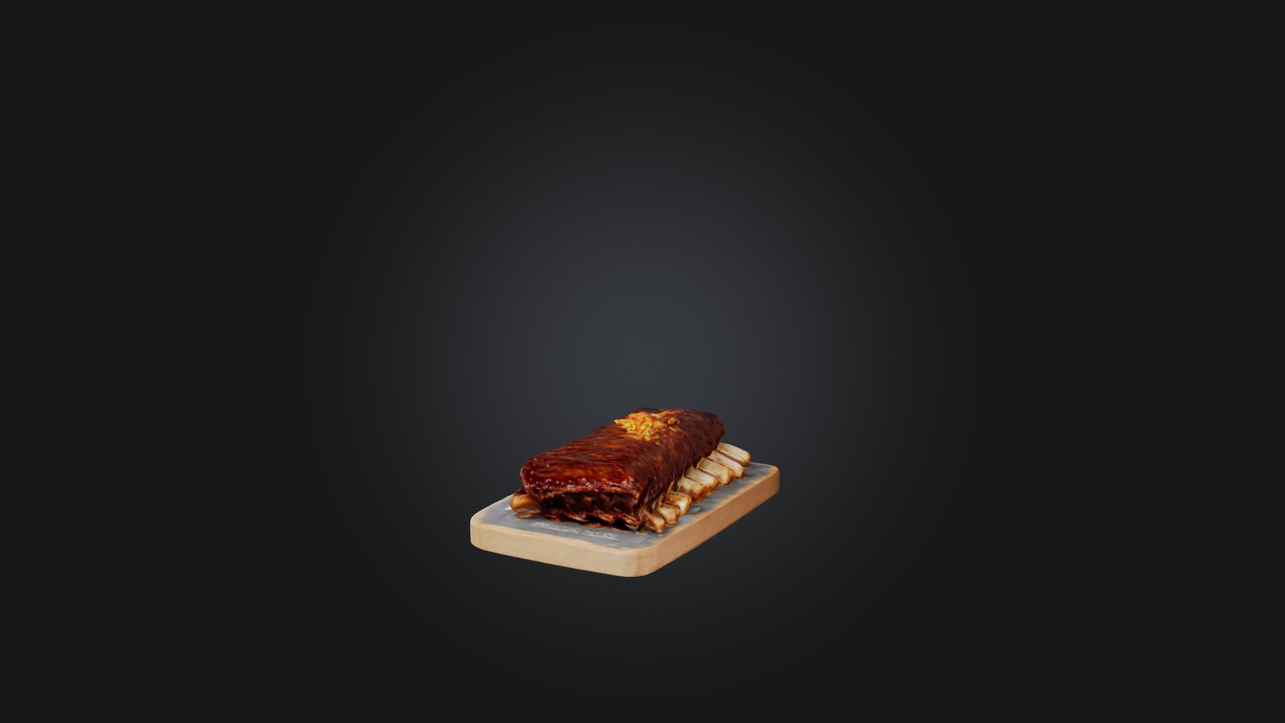 Spare Ribs Model Low-poly 3D model_2