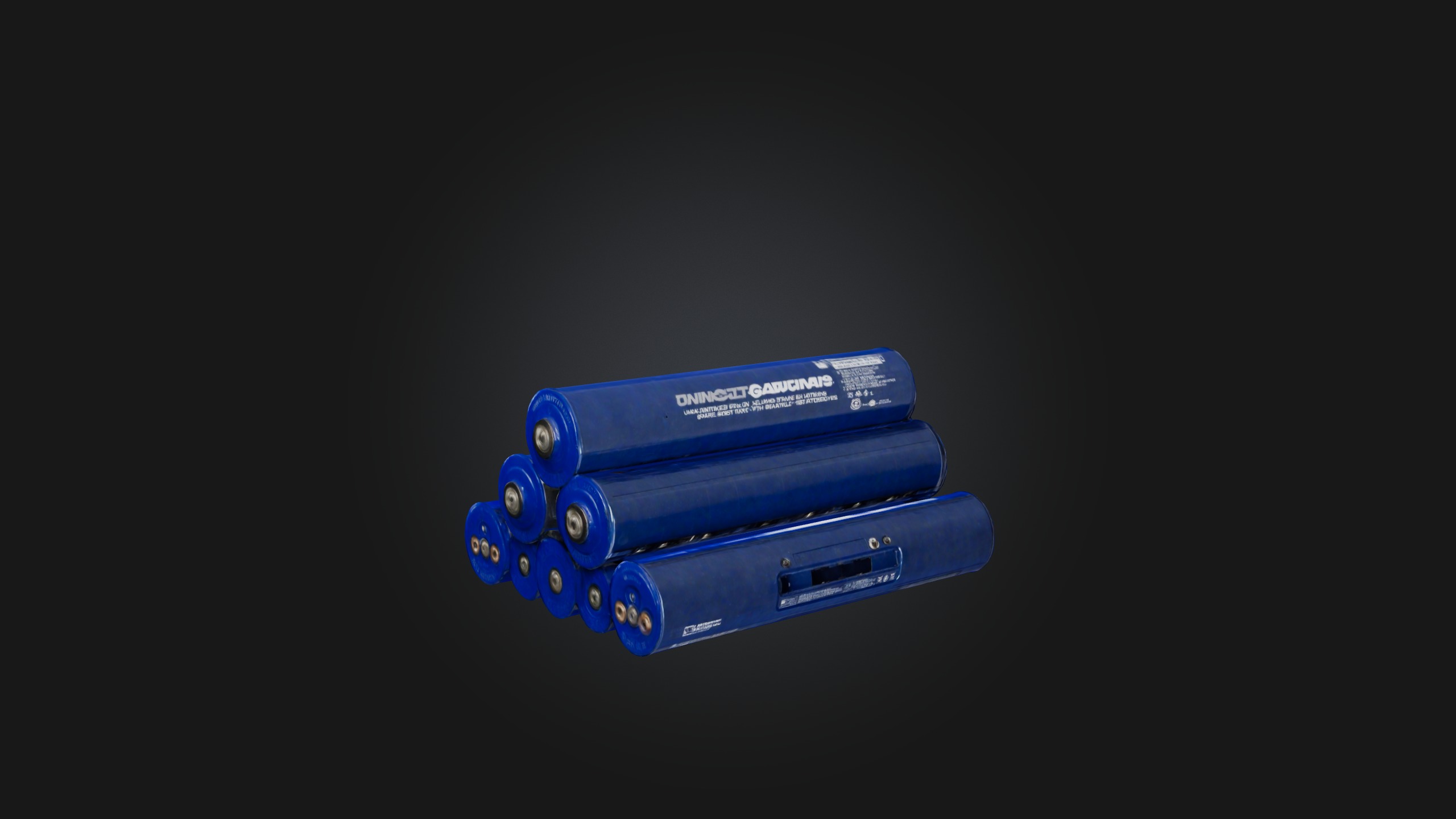 Spare Batteries Low-poly 3D model_5