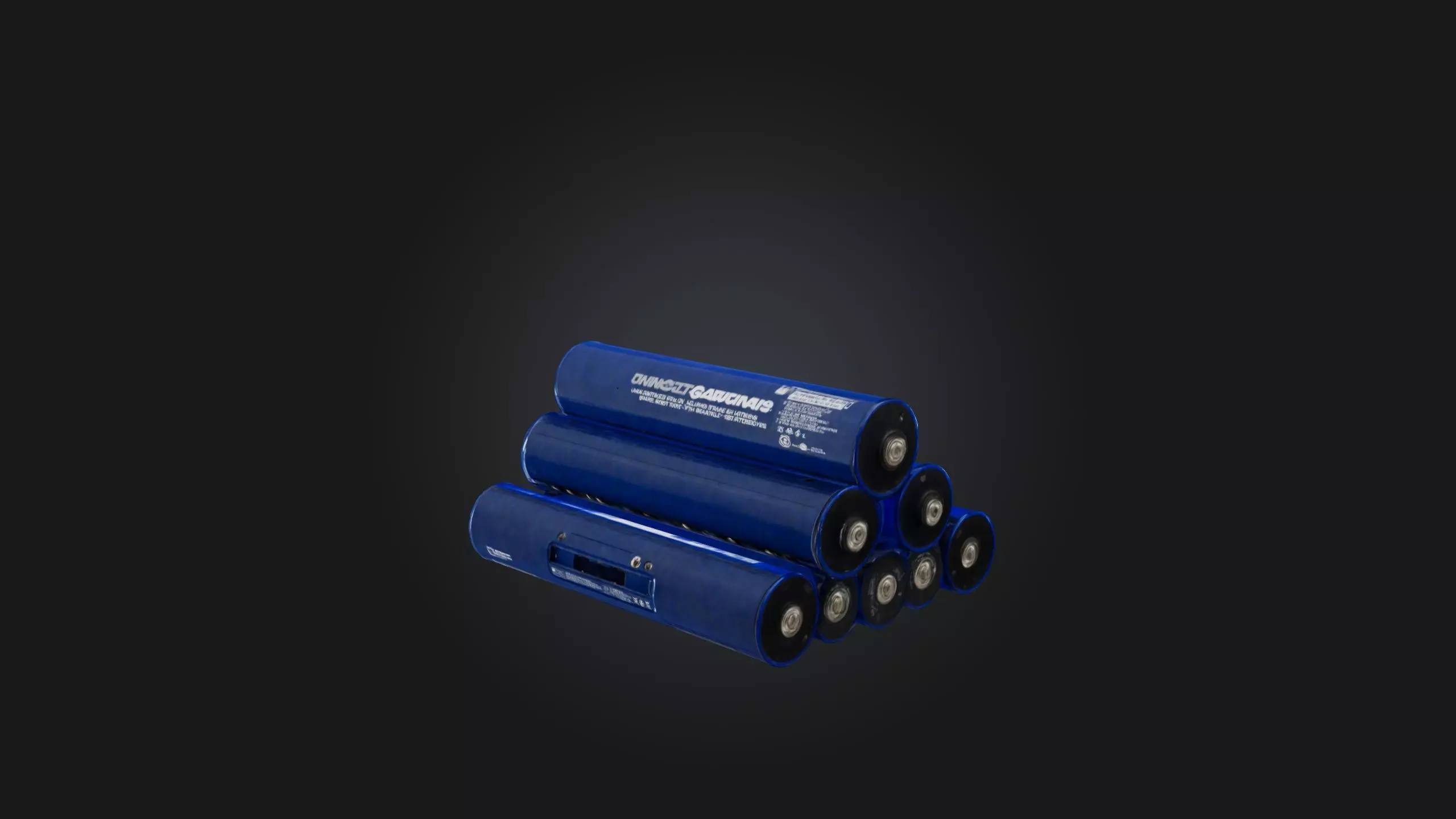 Spare Batteries Low-poly 3D model_0