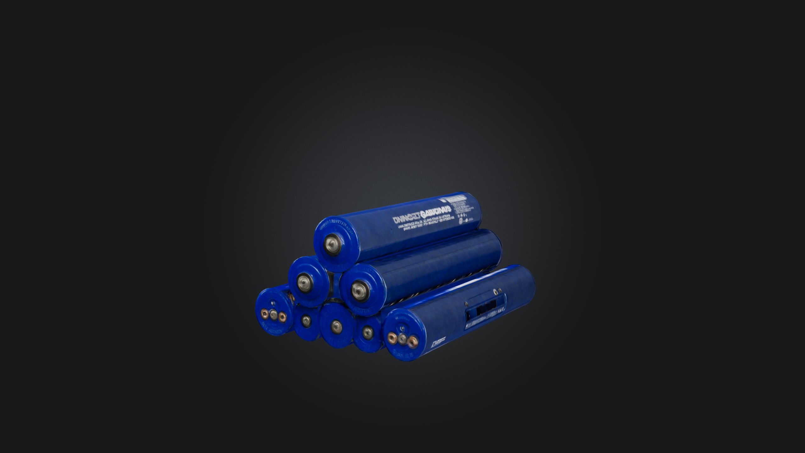 Spare Batteries Low-poly 3D model_6
