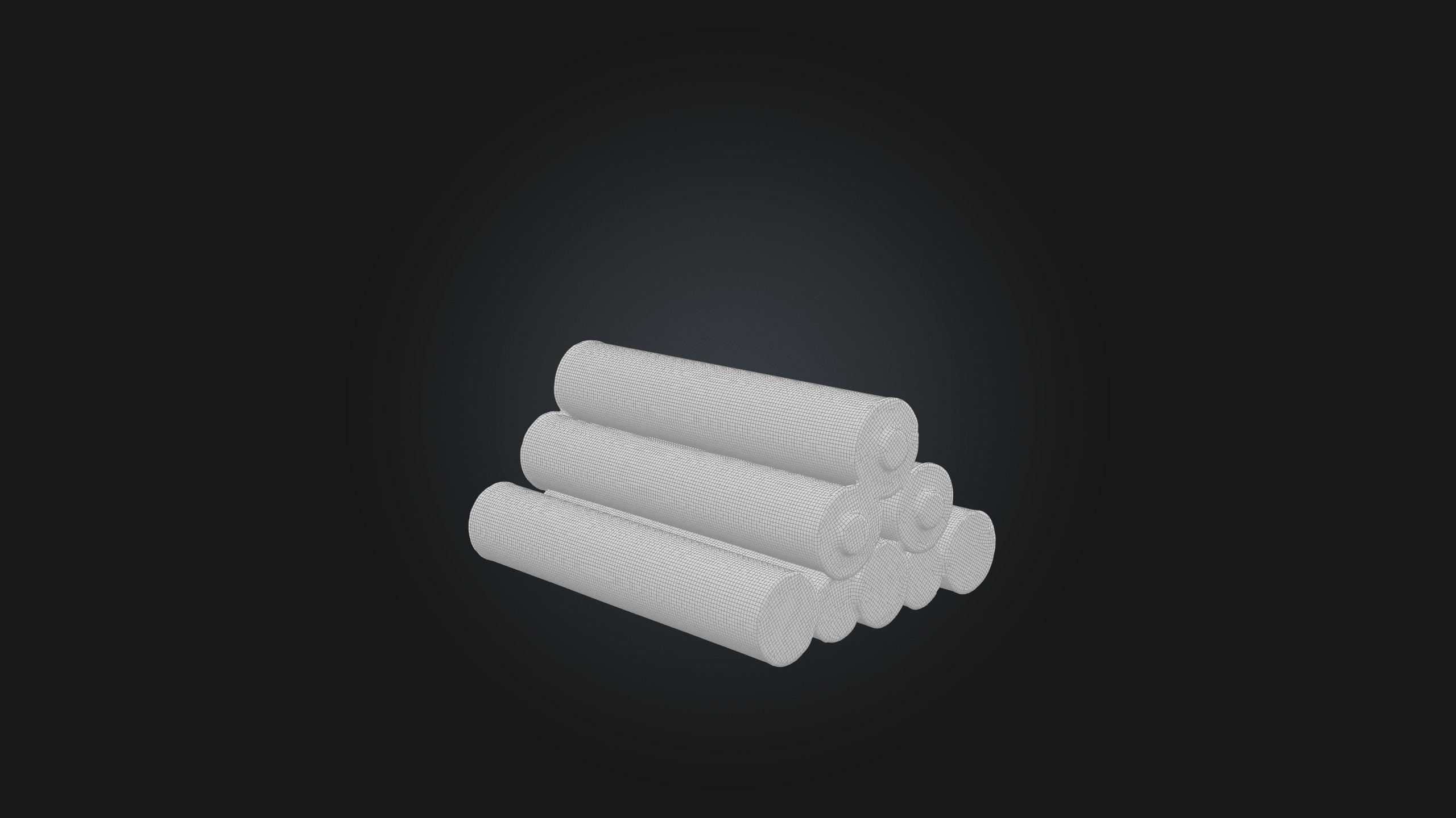 Spare Batteries Low-poly 3D model_1