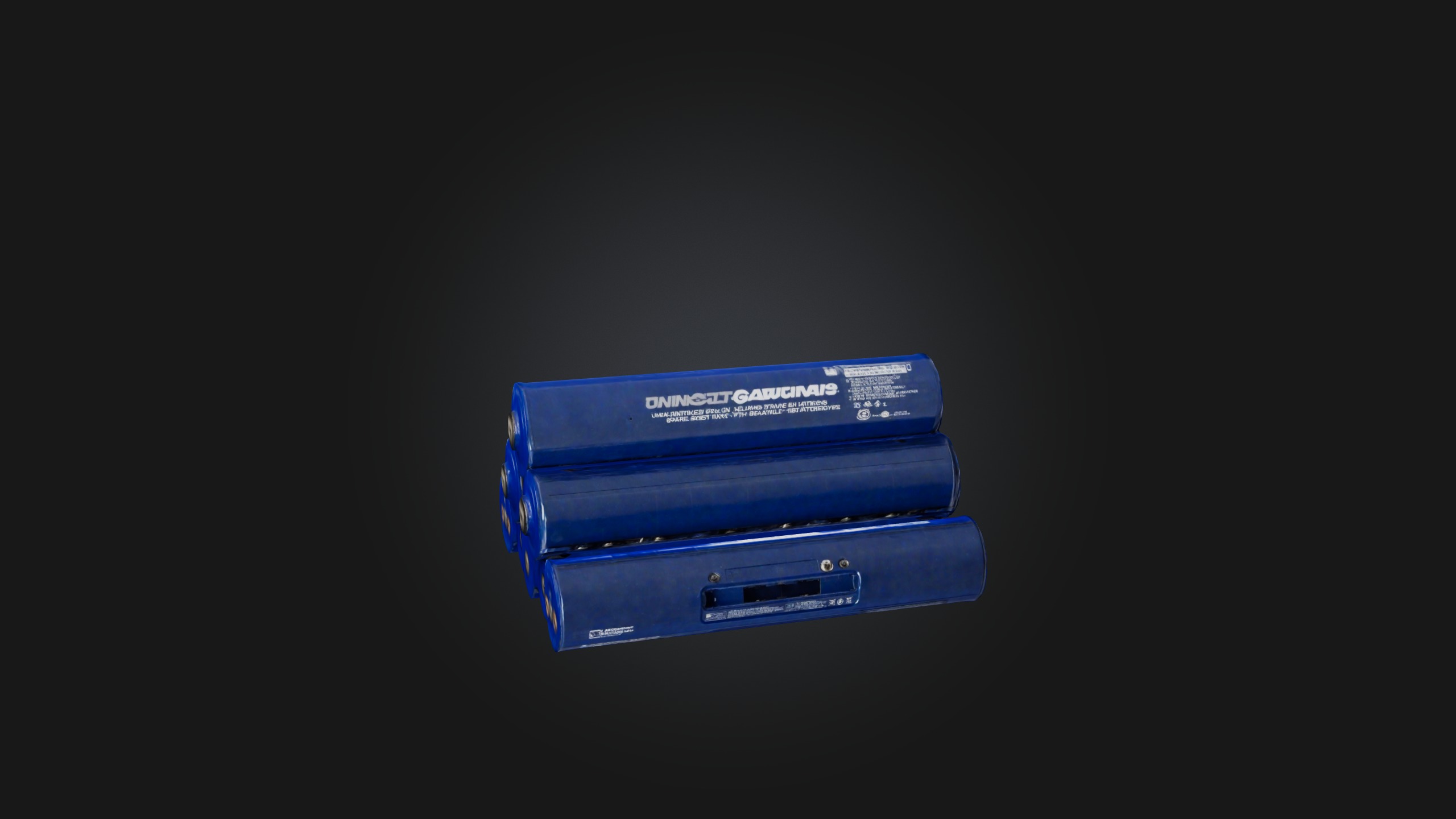 Spare Batteries Low-poly 3D model_4