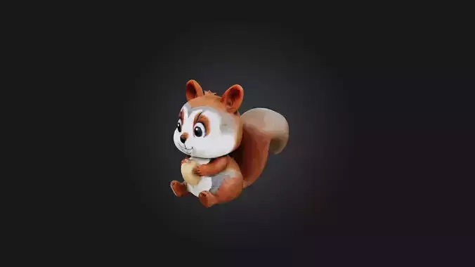 Sitting Squirrel Toy Model