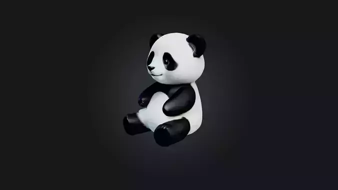 Sitting Panda Toy Model Low-poly 3D model Sitting Panda Toy Model Low-poly 3D model