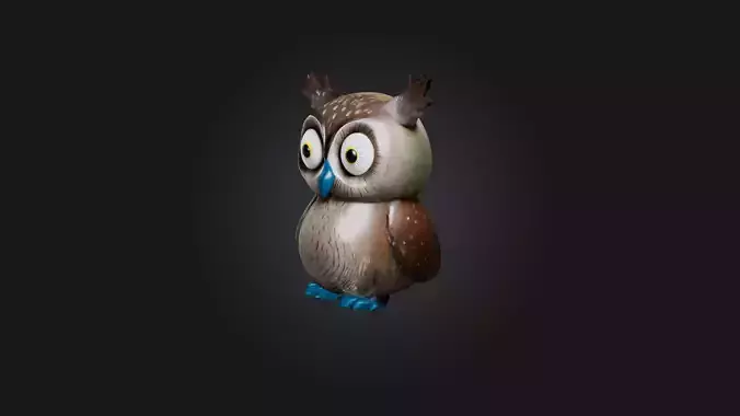 Sitting Owl Toy Model