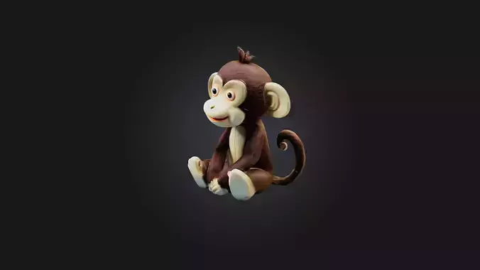 Sitting Monkey Toy Model