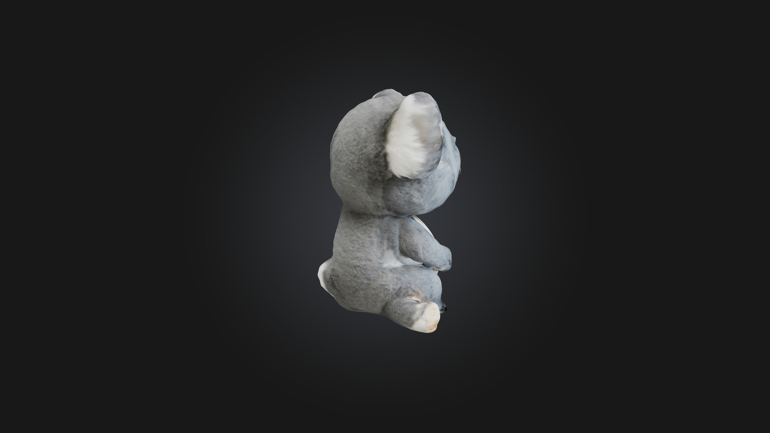 Sitting Koala Low-poly 3D model_8