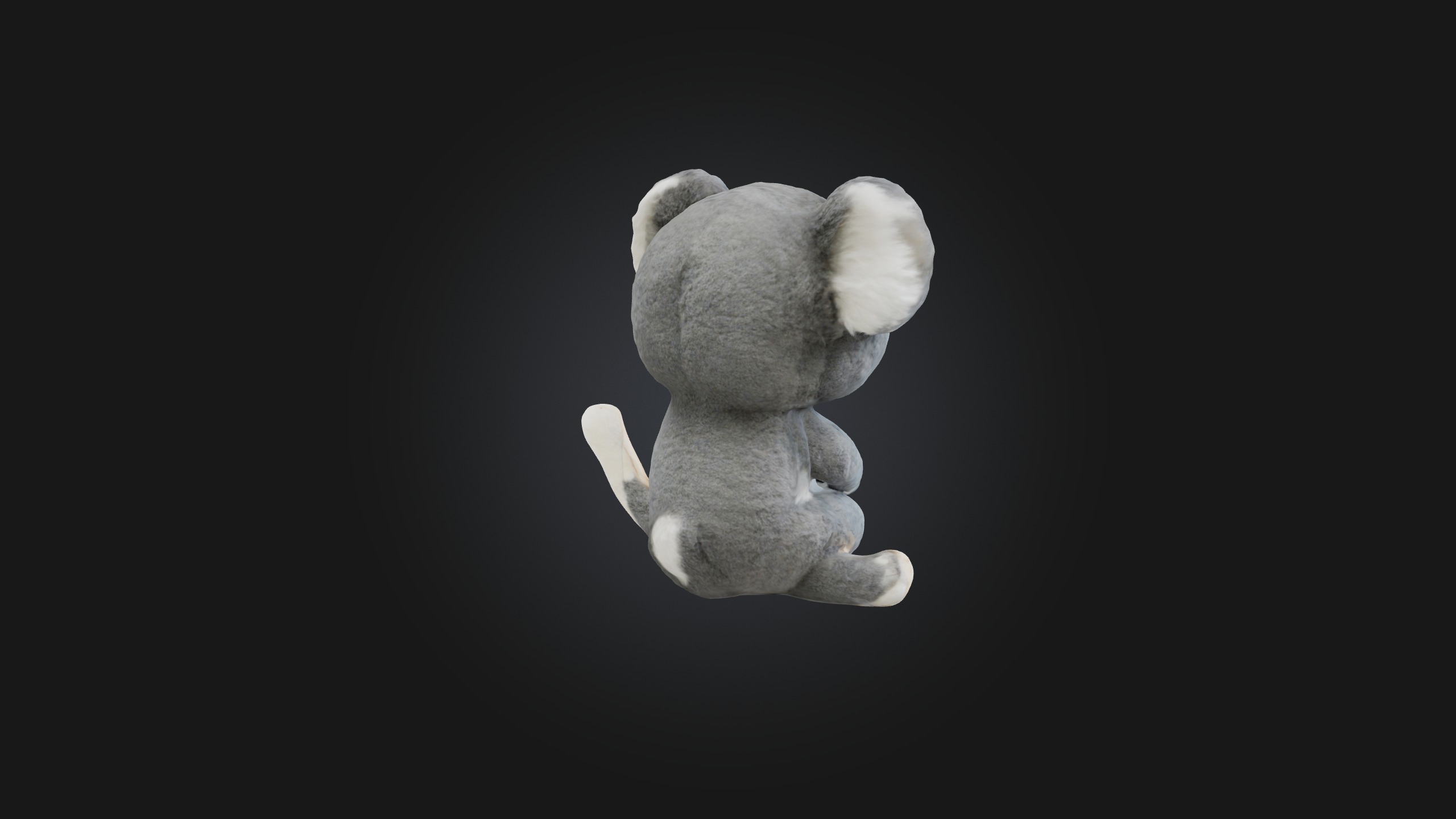 Sitting Koala Low-poly 3D model_9