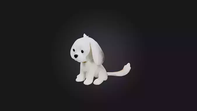 Sitting Dog Toy Model