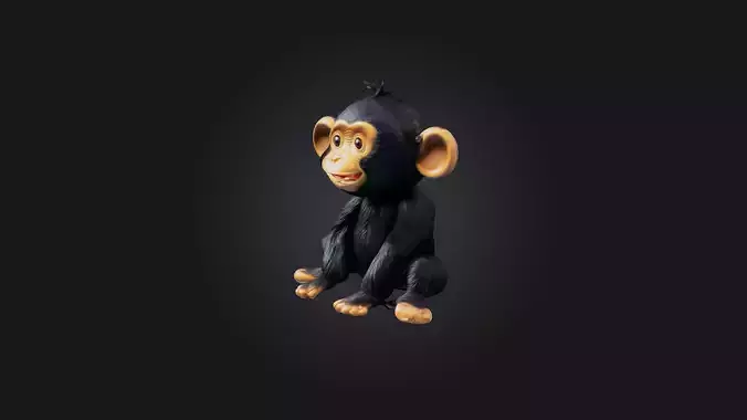 Sitting Chimpanzee Toy Model