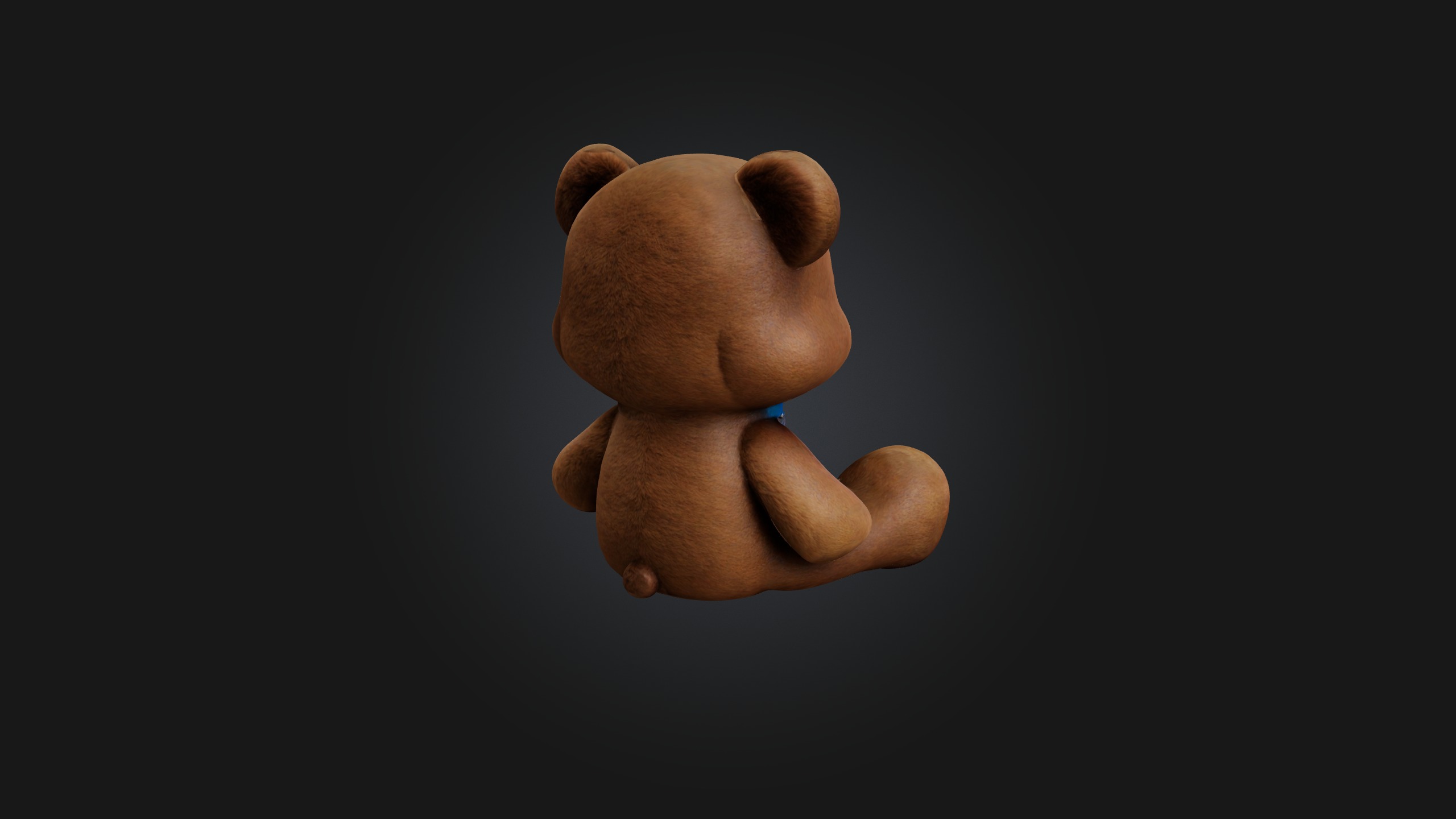 Sitting Bear Toy Model Low-poly 3D model_9
