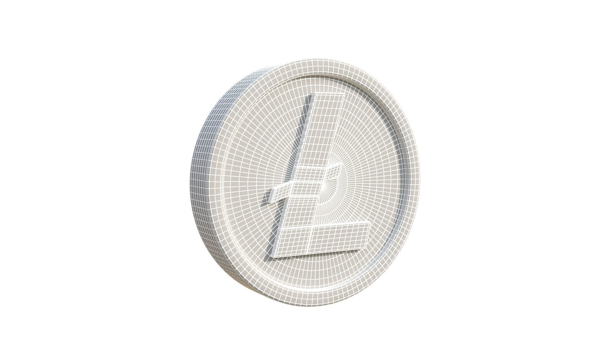 Litecoin 3D model_9