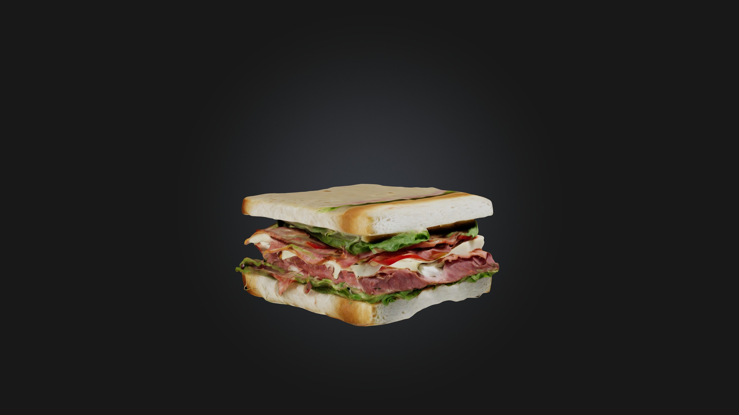Sandwich Model Low-poly 3D model_6