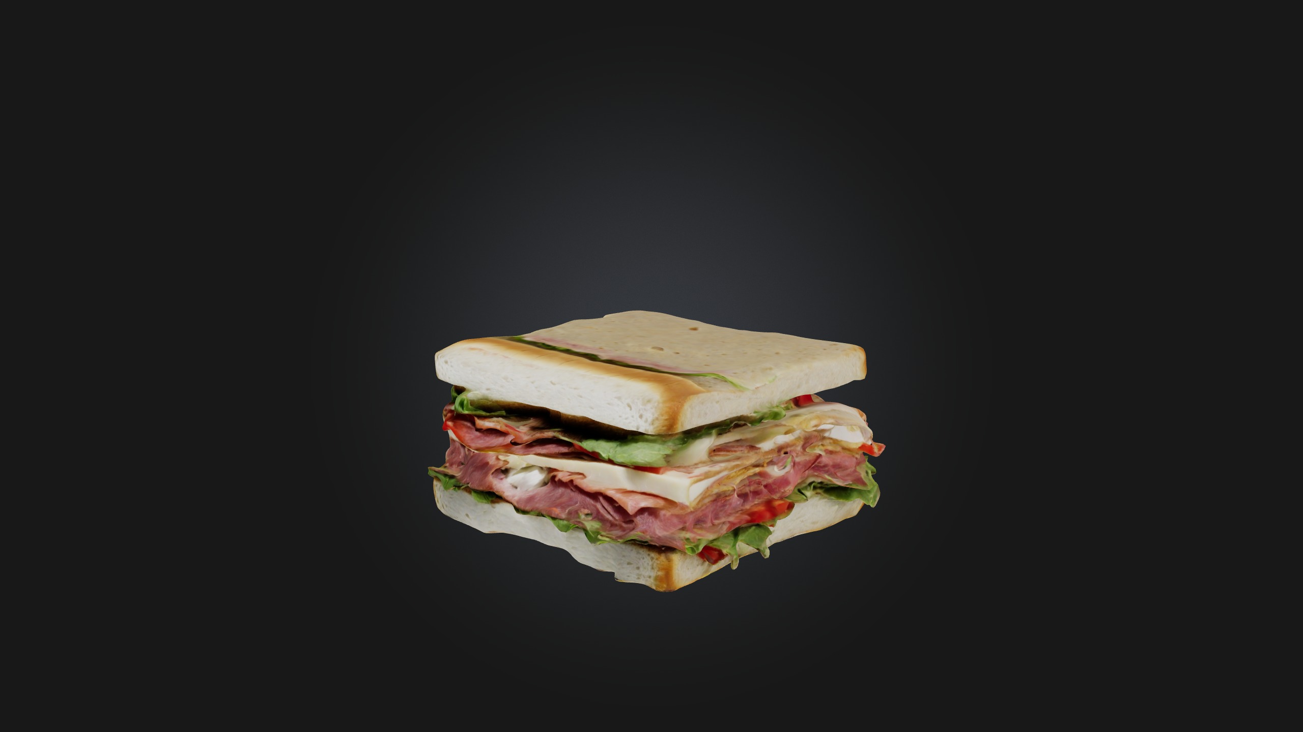 Sandwich Model Low-poly 3D model_1