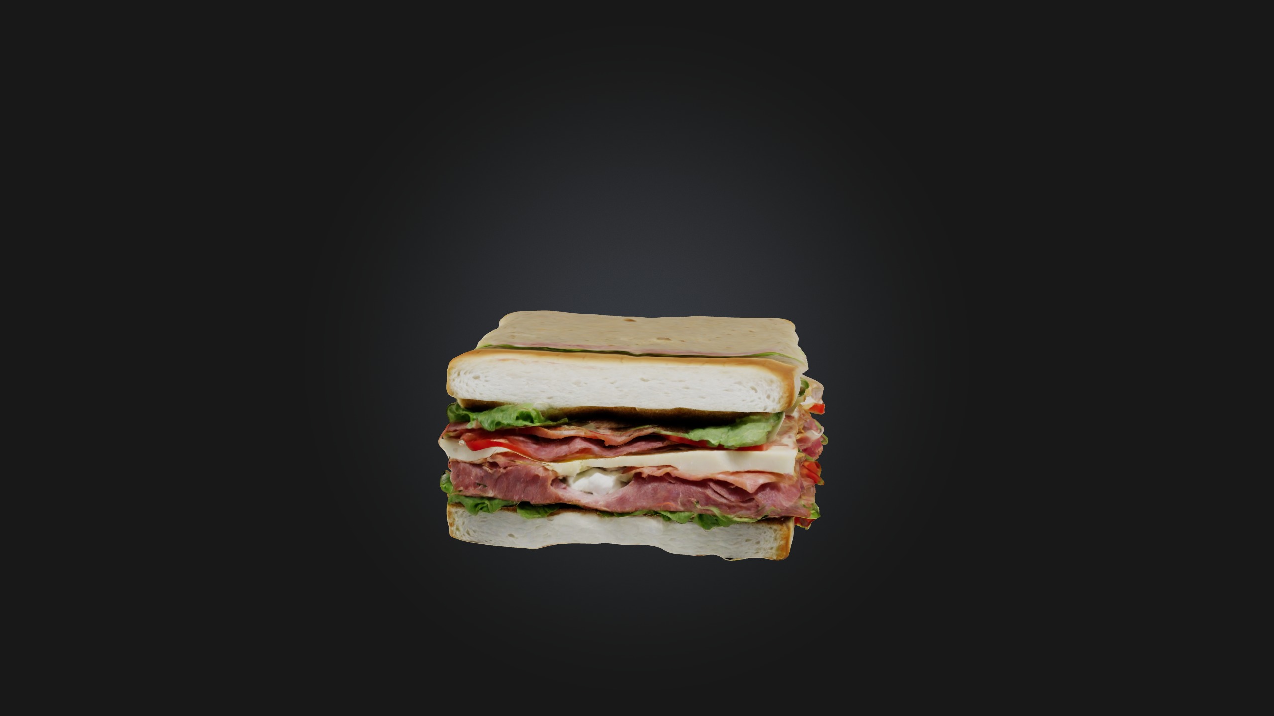 Sandwich Model Low-poly 3D model_4