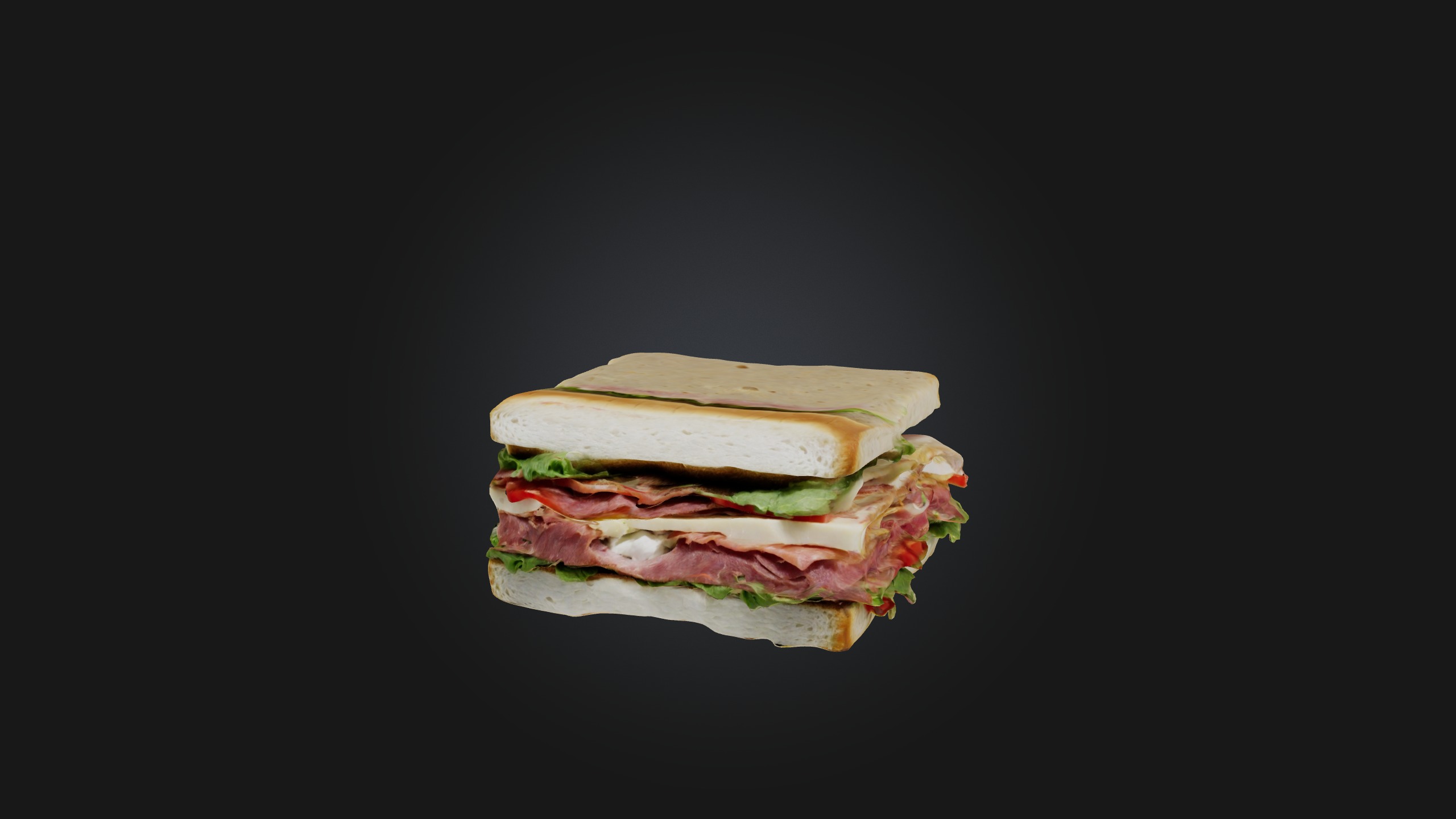 Sandwich Model Low-poly 3D model_2