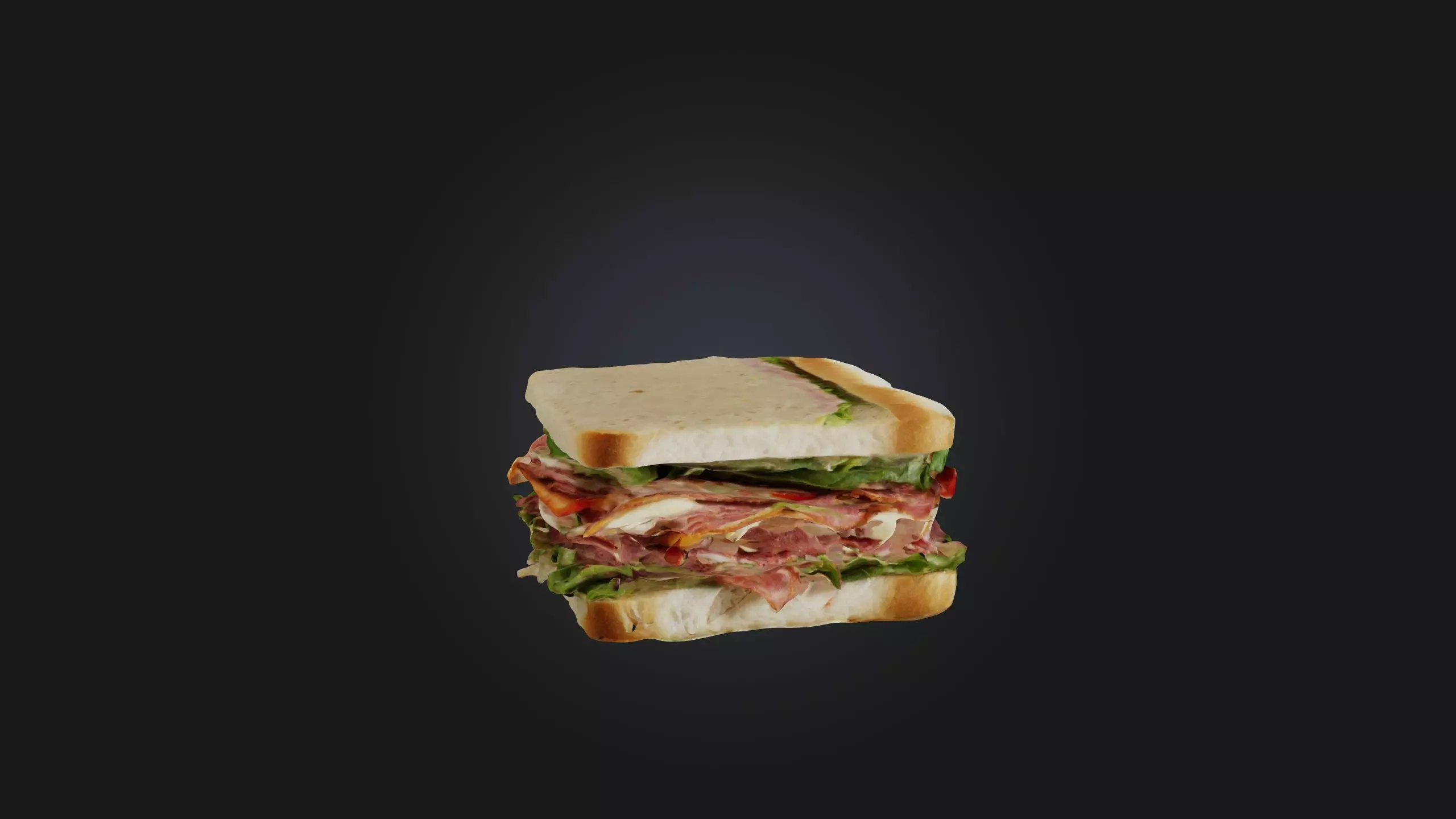 Sandwich Model Low-poly 3D model_0
