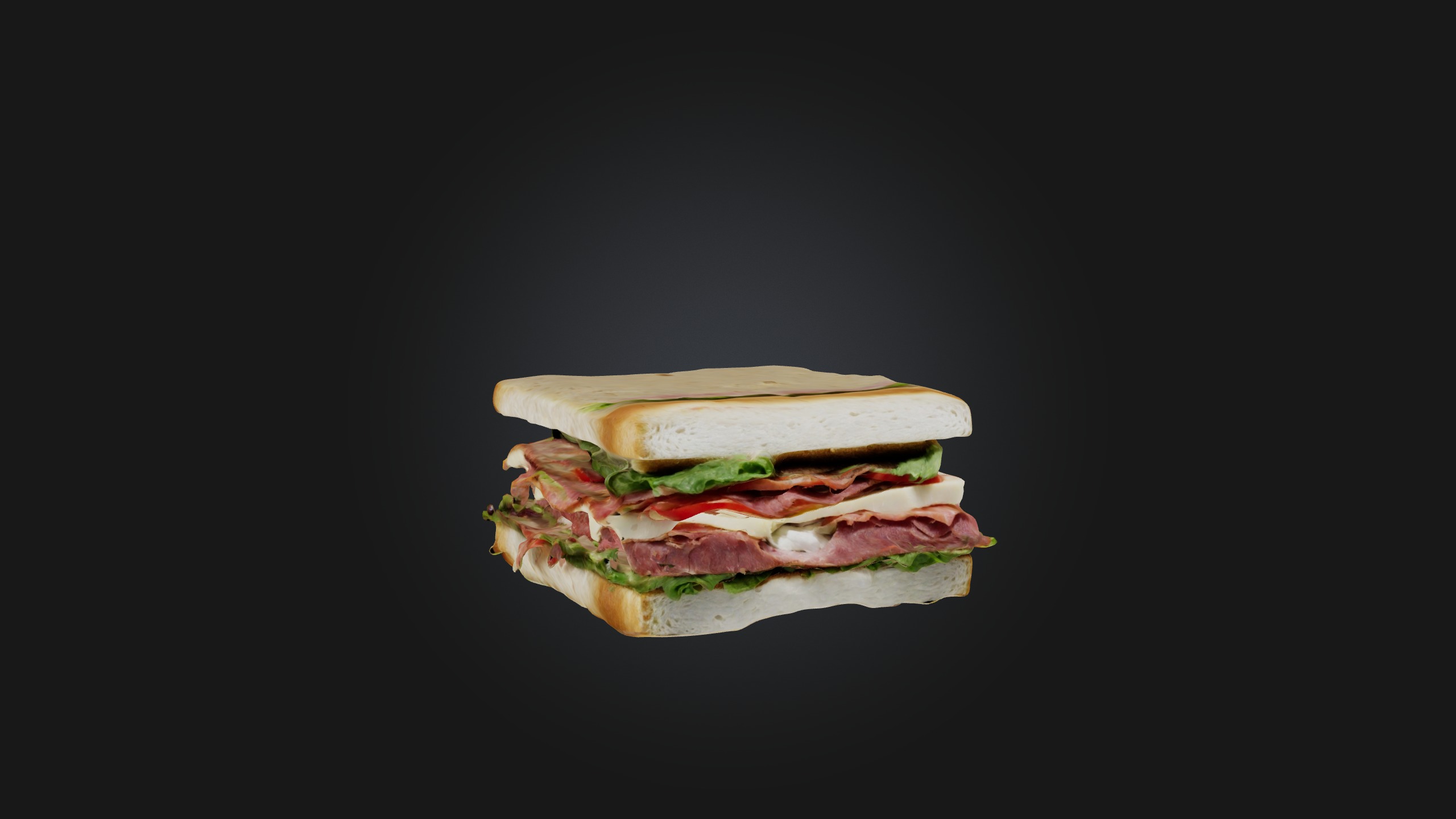 Sandwich Model Low-poly 3D model_5