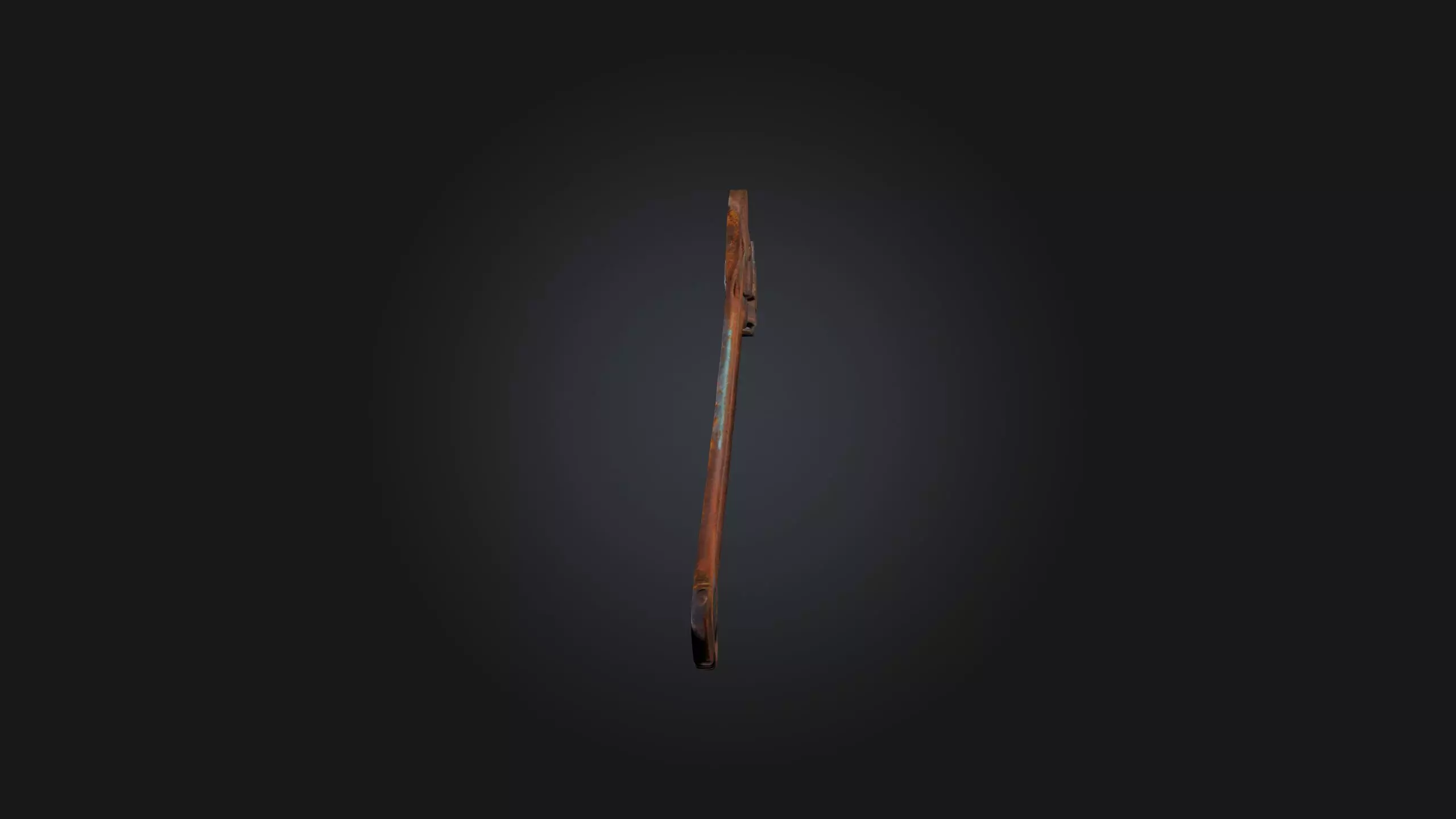 Rusted Wrench Low-poly 3D model_0