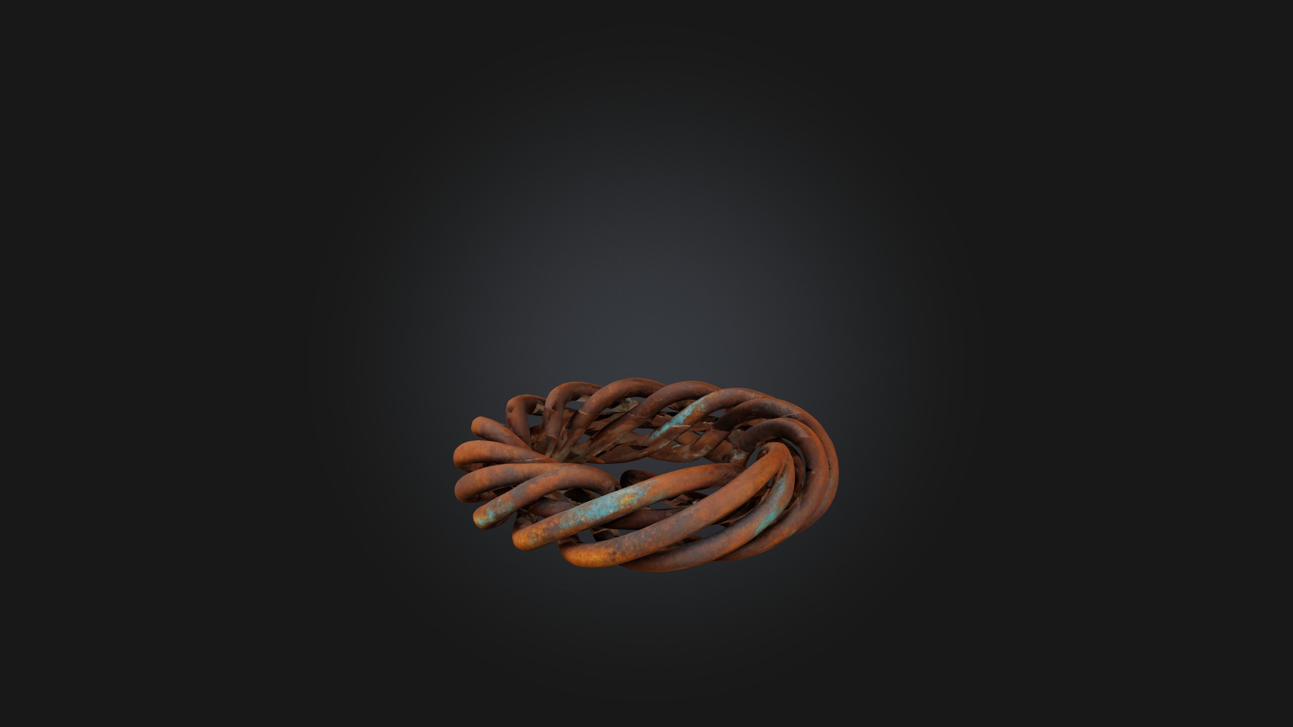 Rusted Metal Wire Low-poly 3D model_1