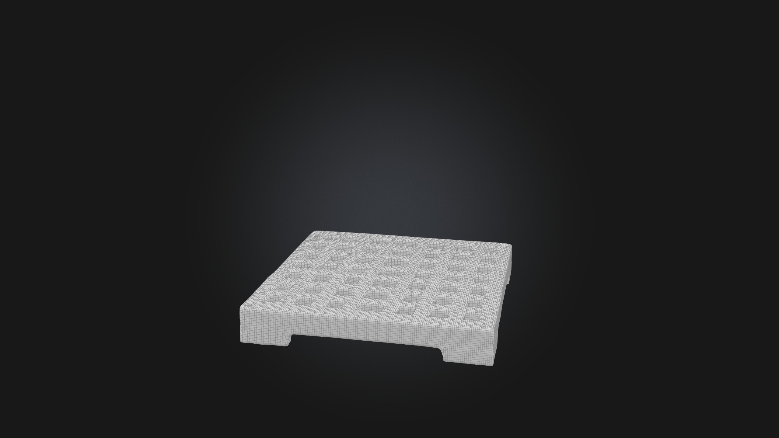 Rusted Metal Grate Low-poly 3D model_3