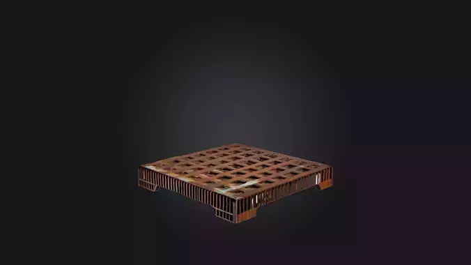 Rusted Metal Grate Low-poly 3D model