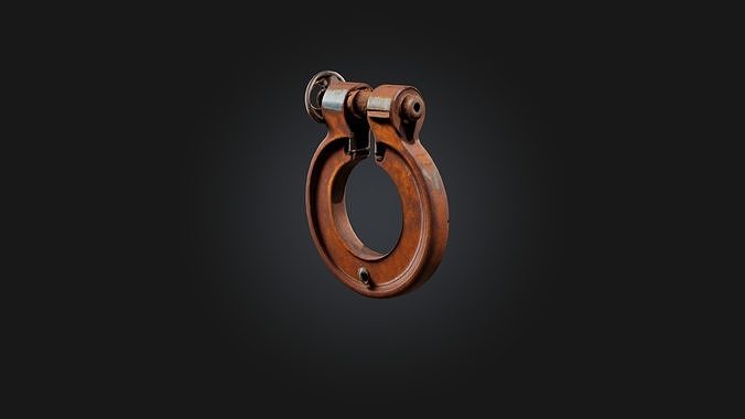 Rusted Metal Clamp Low-poly 3D model