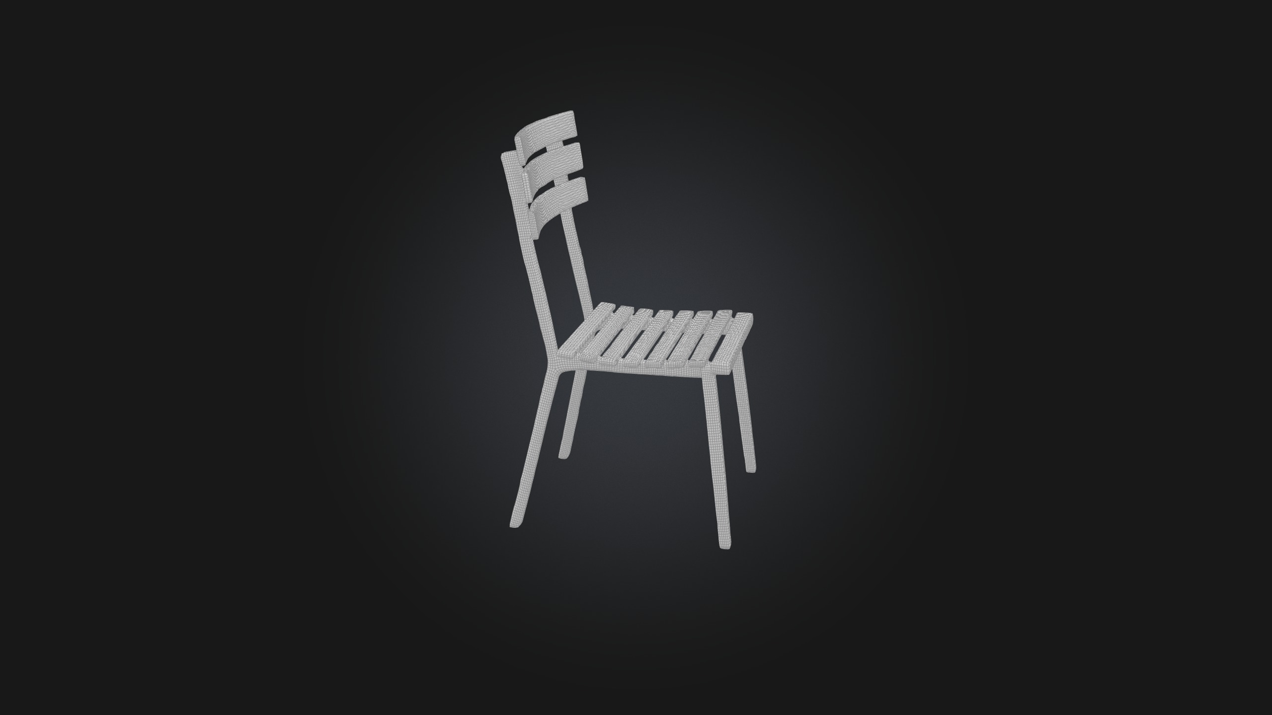 Rusted Metal Chair Low-poly 3D model_3