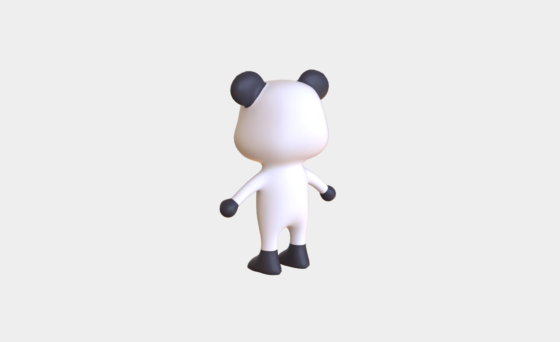 High-Quality 3D Cute Panda for Games  Low-poly 3D model_4