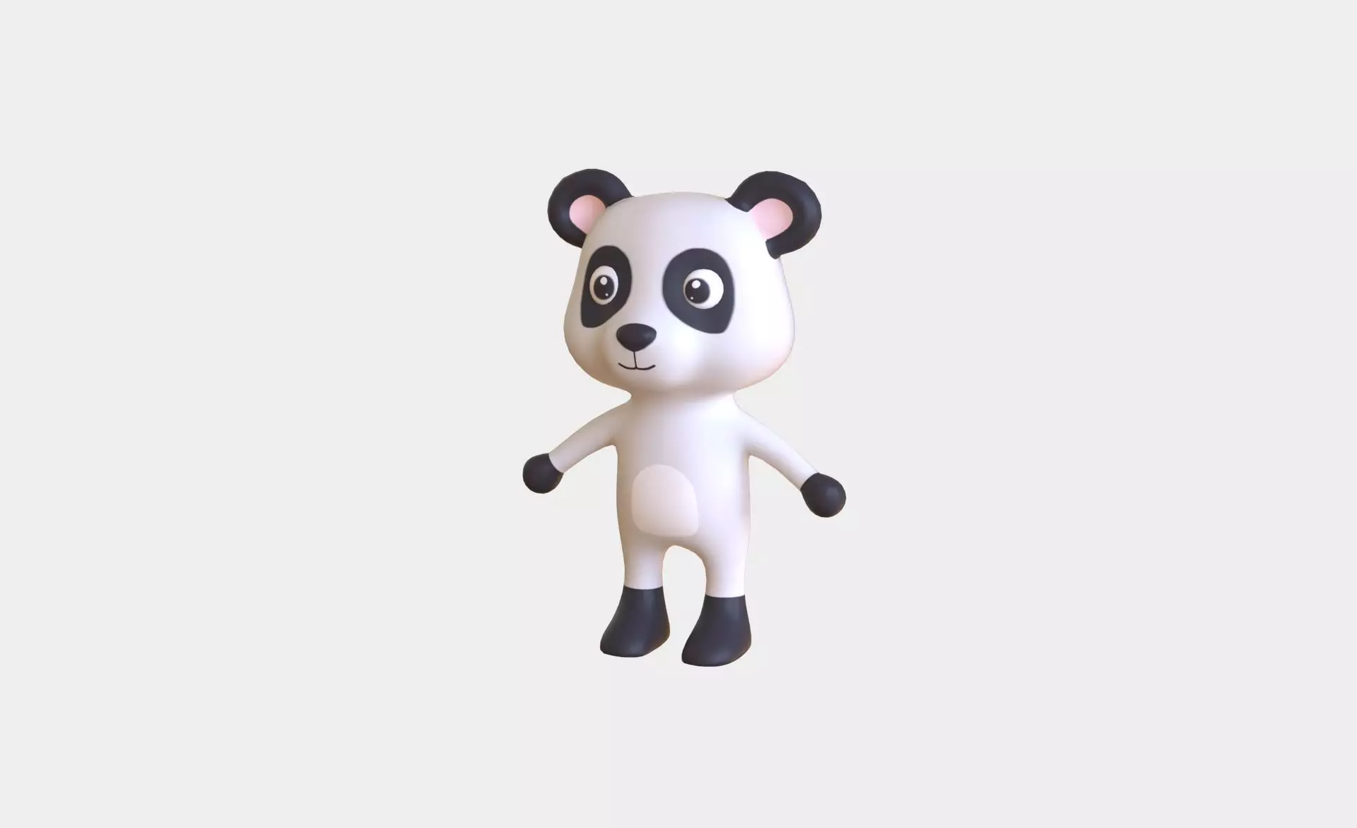 High-Quality 3D Cute Panda for Games  Low-poly 3D model_0