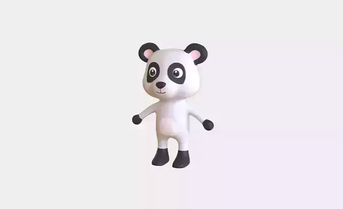 High-Quality 3D Cute Panda for Games 