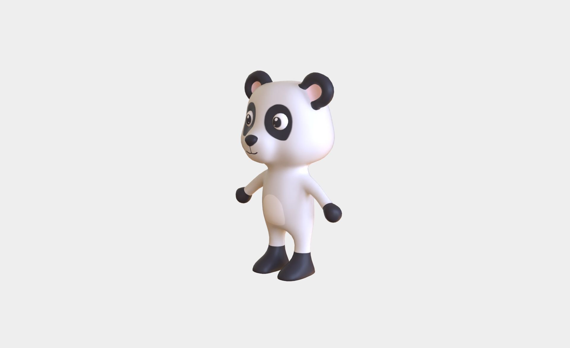 High-Quality 3D Cute Panda for Games  Low-poly 3D model_1