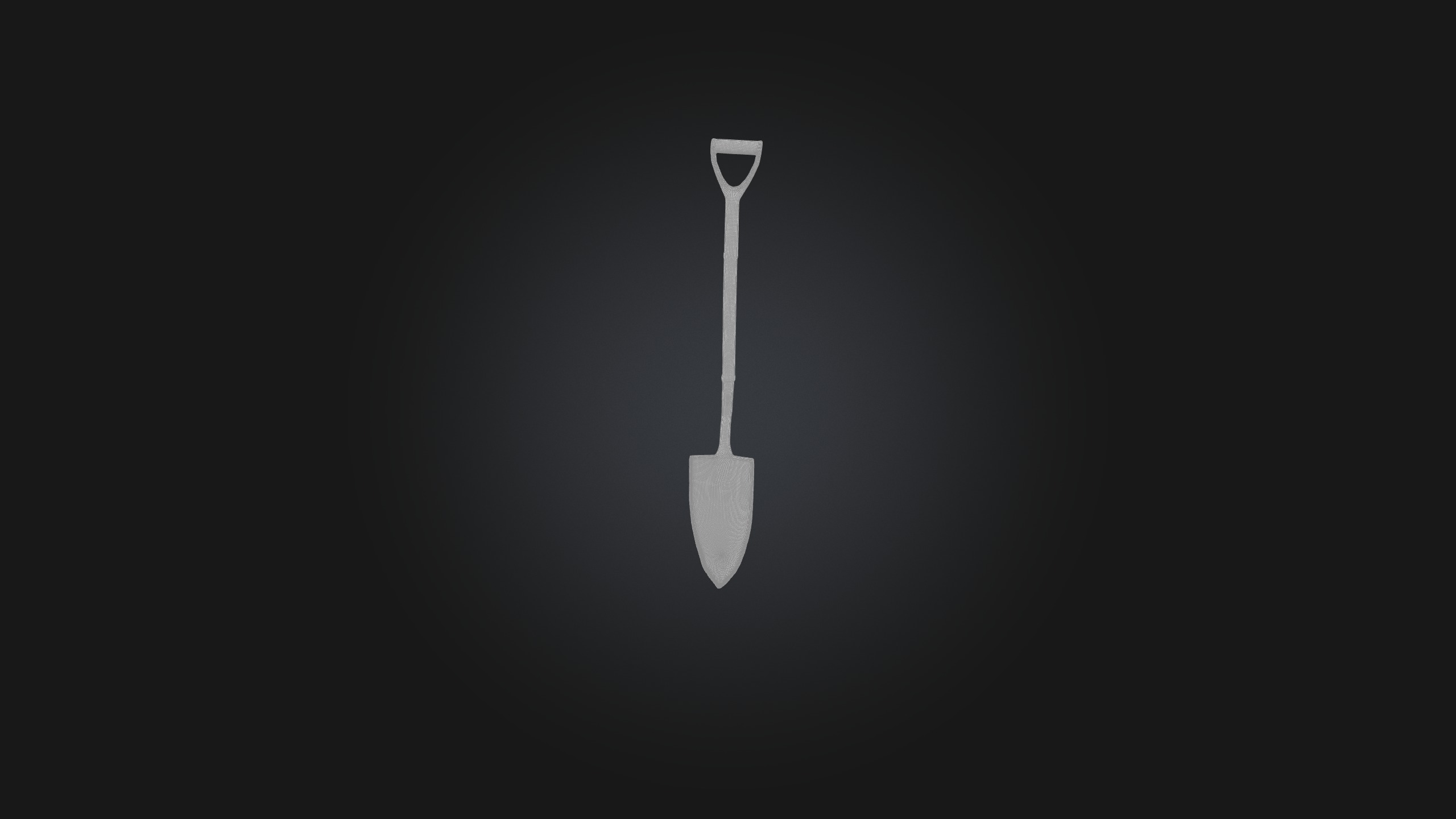 Rusted Garden Hoe Low-poly 3D model_3