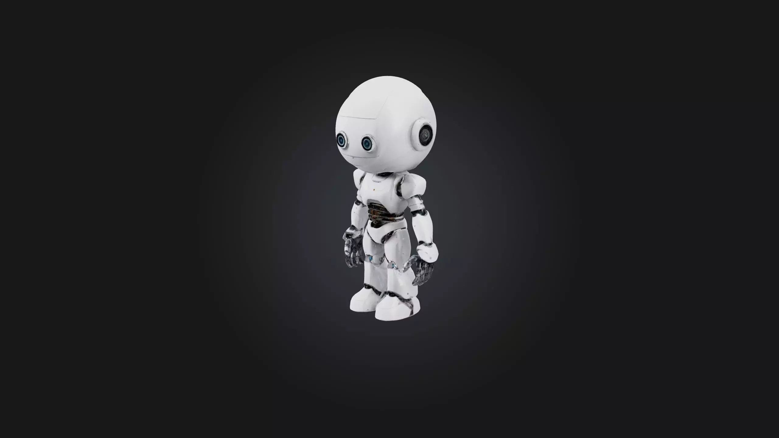 Robot model Low-poly 3D model_0