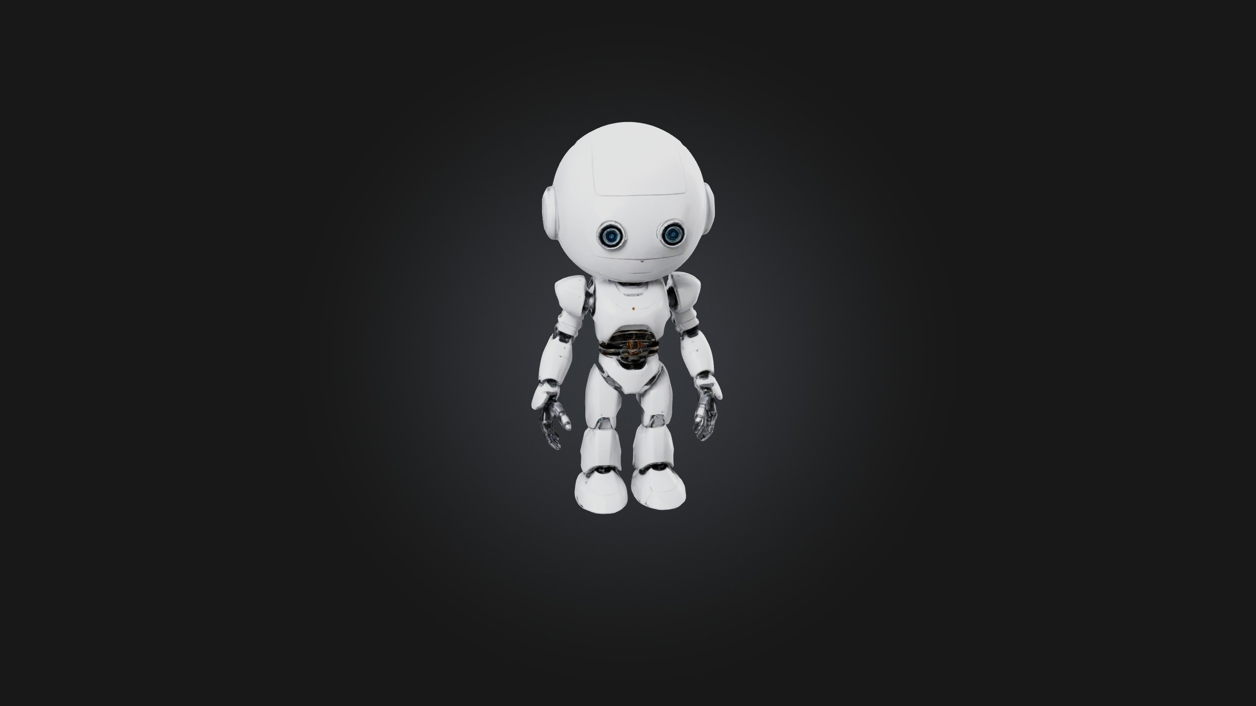 Robot model Low-poly 3D model_2