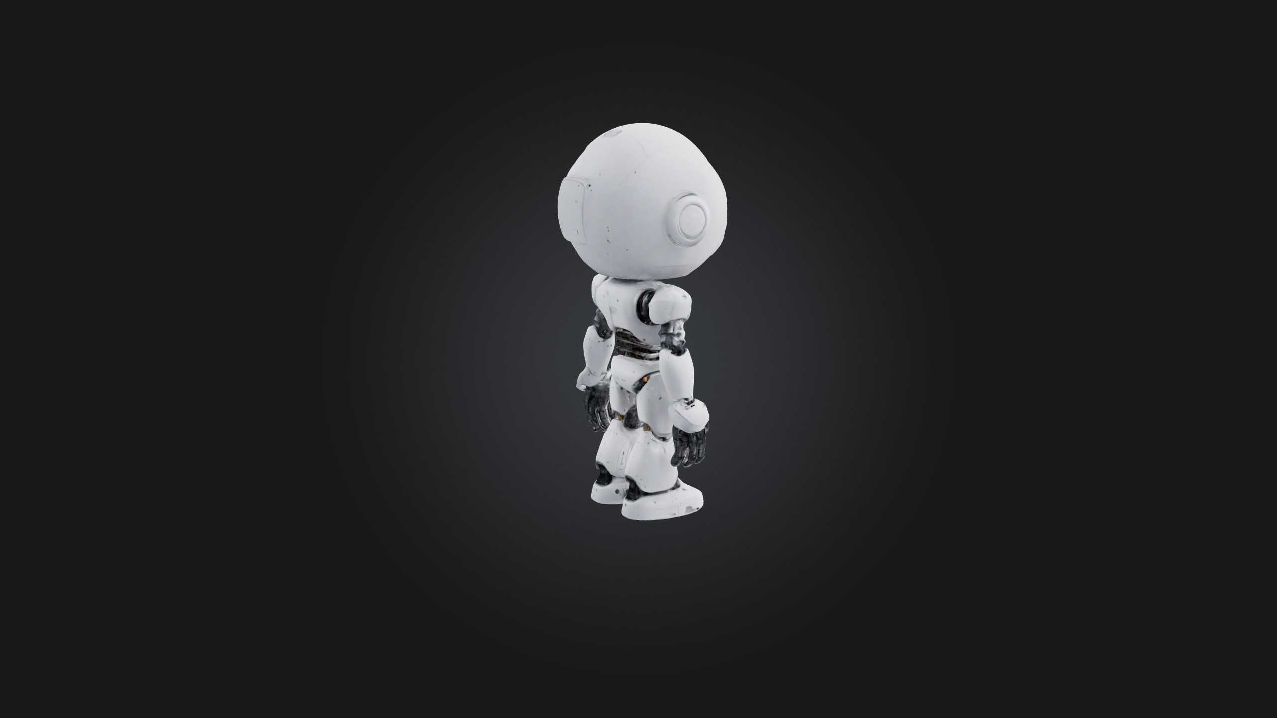 Robot model Low-poly 3D model_3