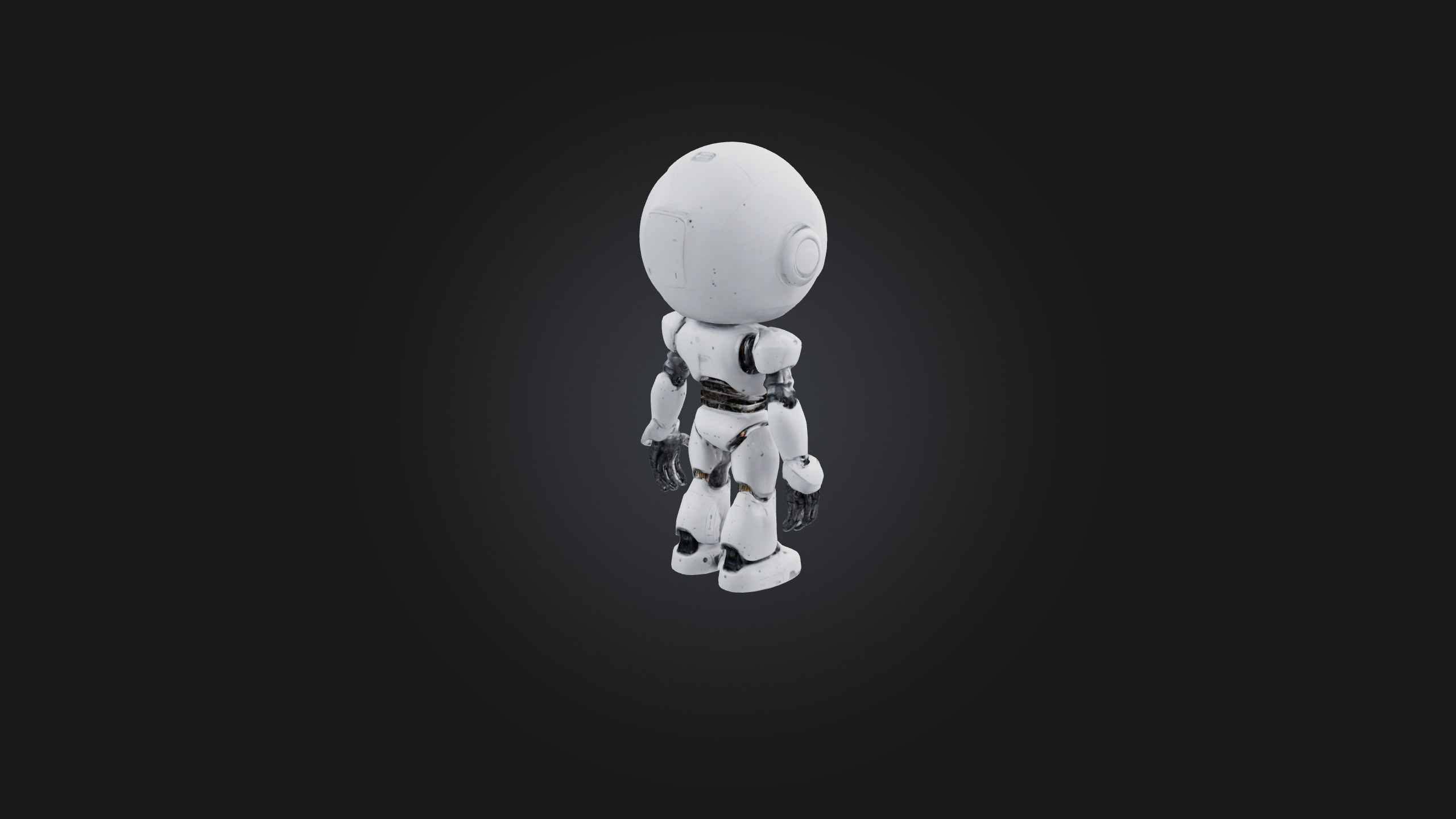 Robot model Low-poly 3D model_4