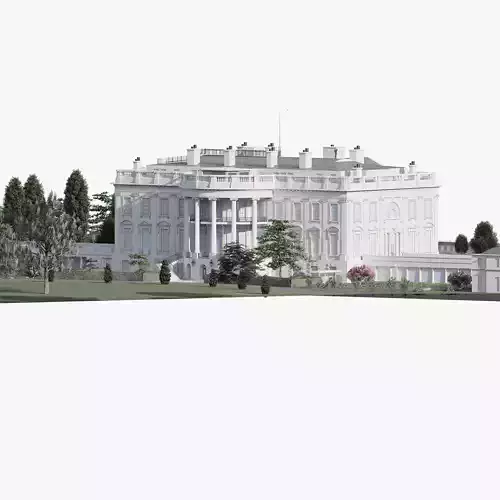 The White House with interior 3D model