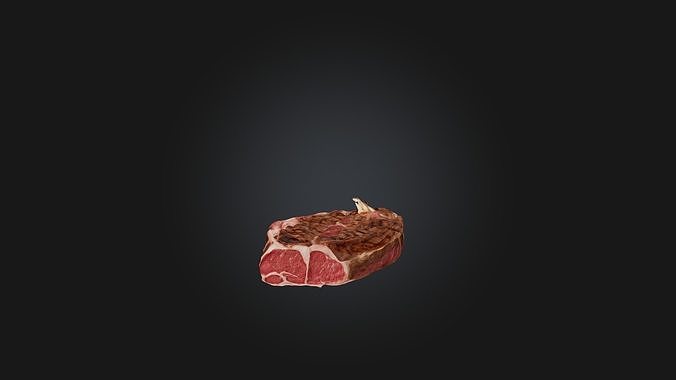 Ribeye Steak Model Low-poly 3D model 2
