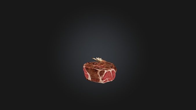 Ribeye Steak Model Low-poly 3D model 6