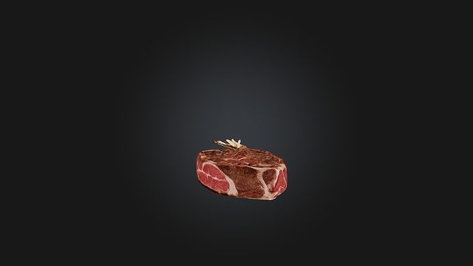 Ribeye Steak Model Low-poly 3D model 7
