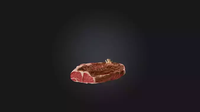 Ribeye Steak Model Low-poly 3D model