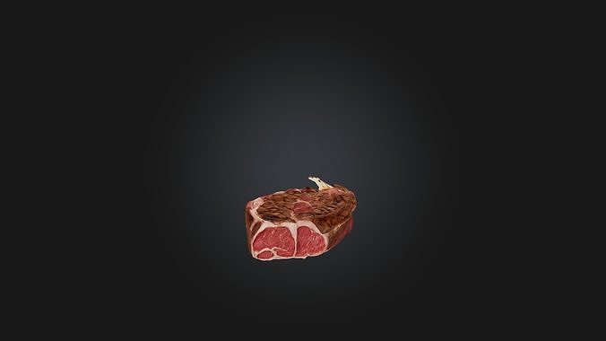 Ribeye Steak Model Low-poly 3D model 4