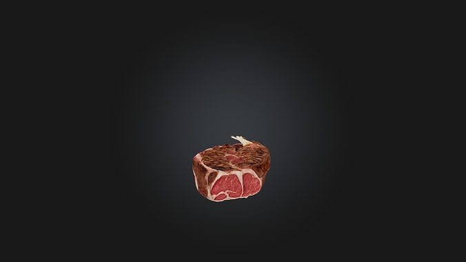 Ribeye Steak Model Low-poly 3D model 5