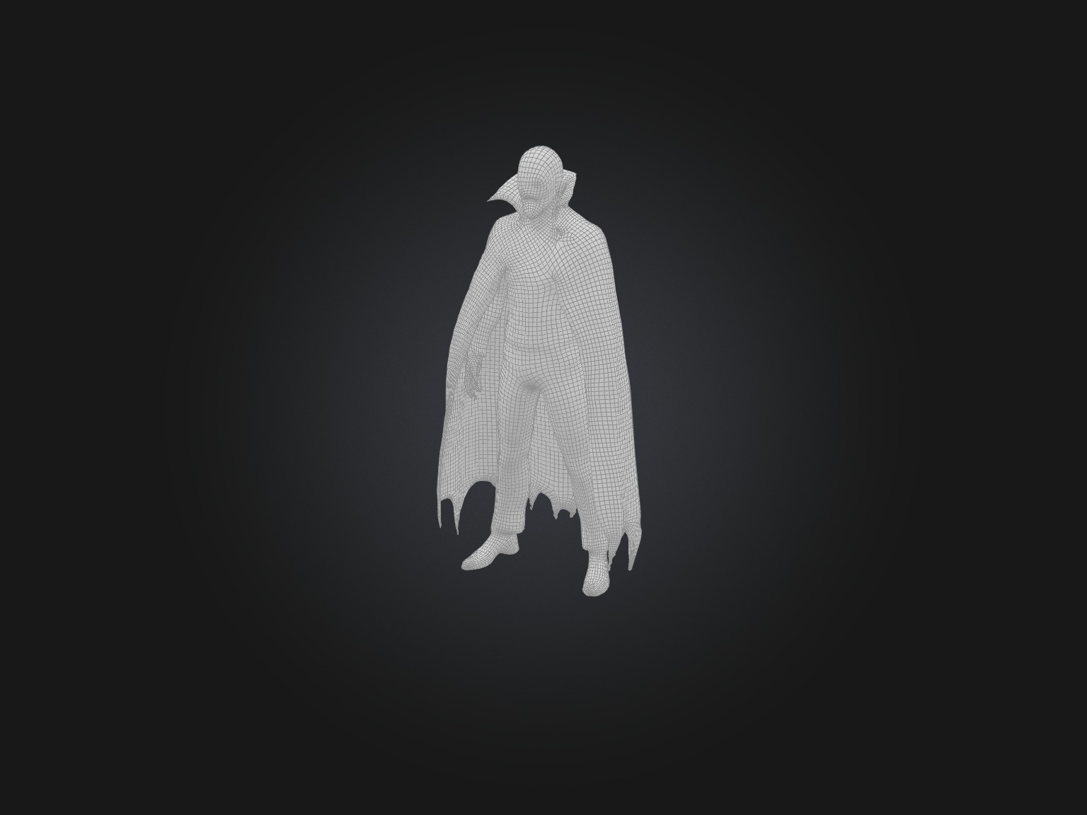 Realistic Vampire Model Low-poly 3D model_2