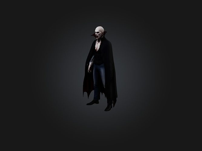 Realistic Vampire Model Low-poly 3D model