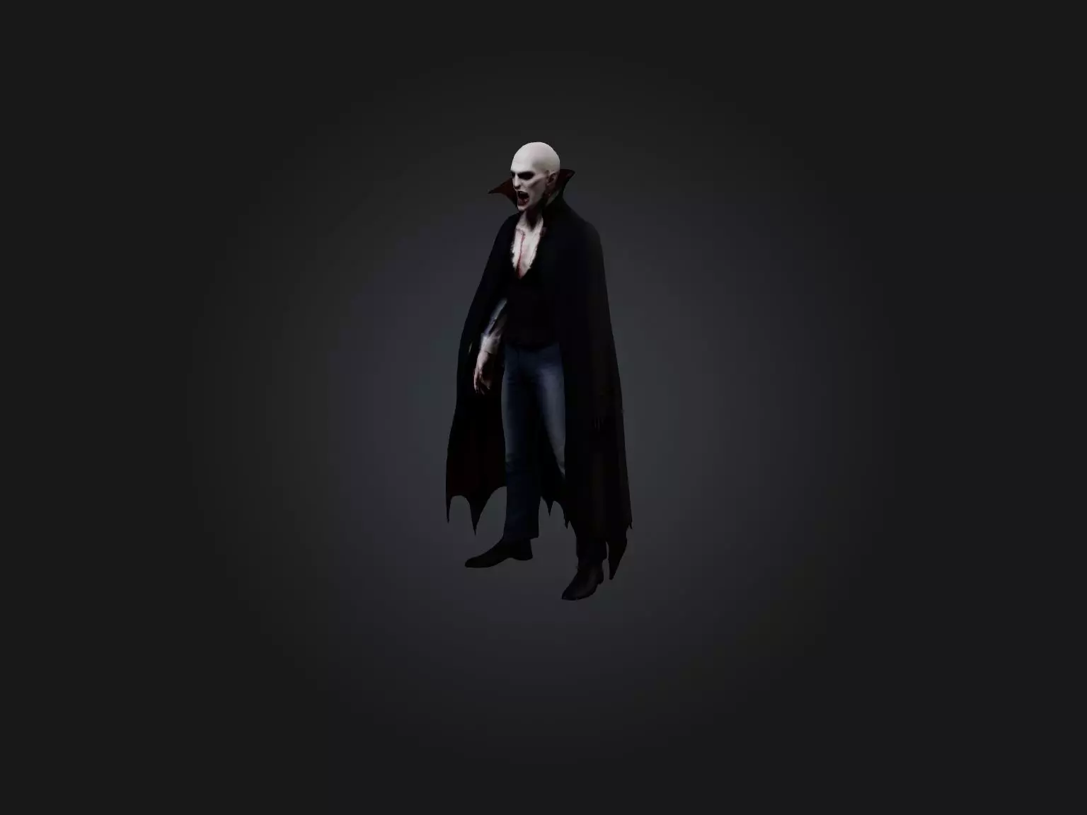 Realistic Vampire Model Low-poly 3D model_0
