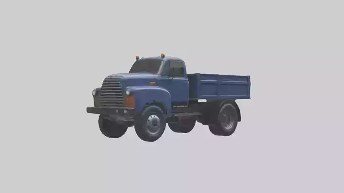 Realistic Truck Model Low-poly 3D model